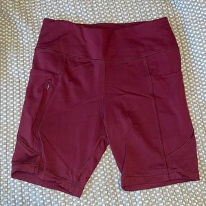 Women’s Maroon Biker Shorts